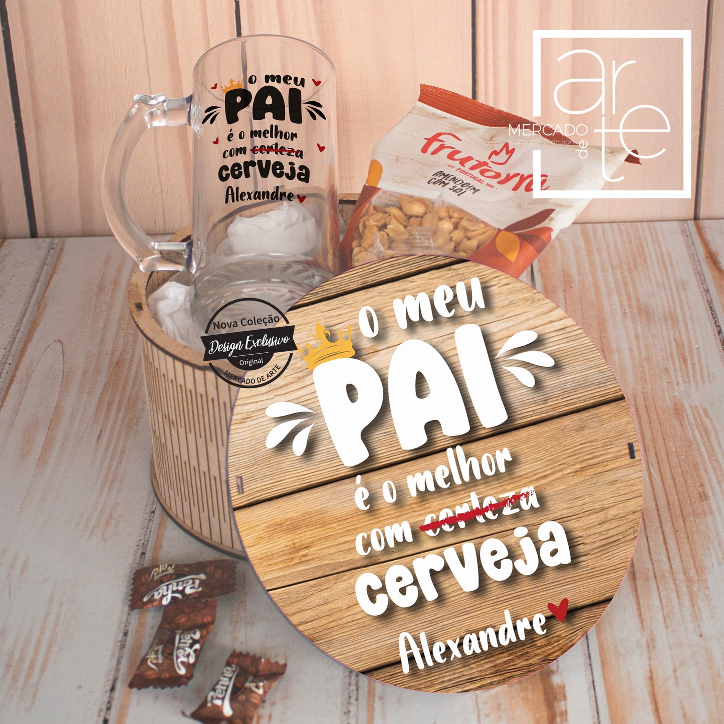 KIT " O meu PAI é o melhor com certeza/cerveja
