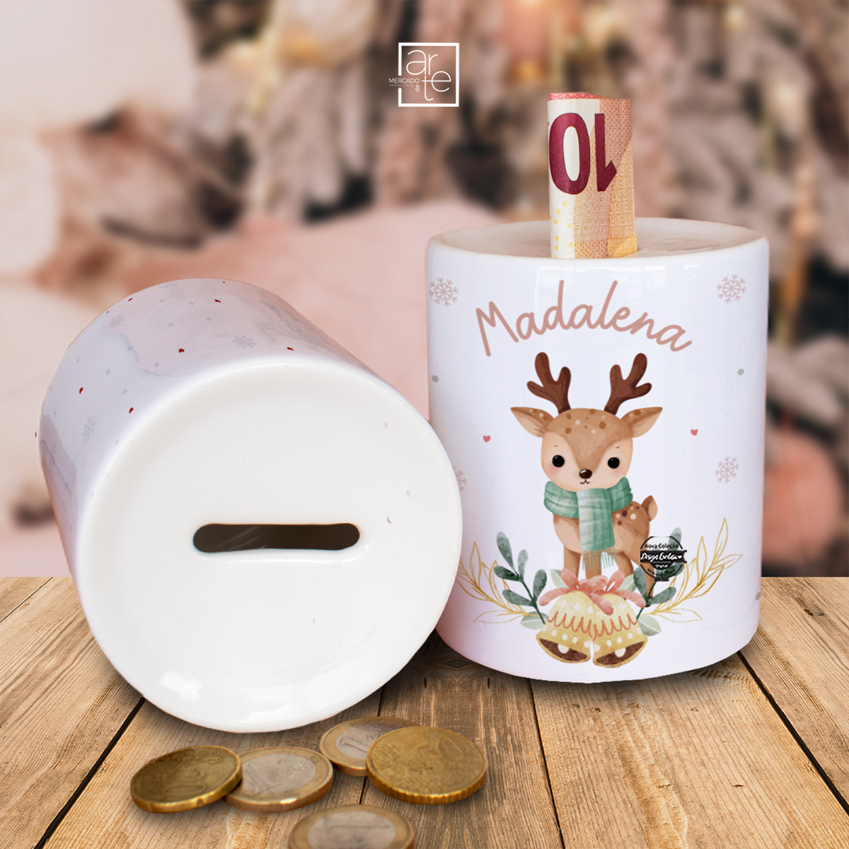 Mealheiro de natal "Rena"