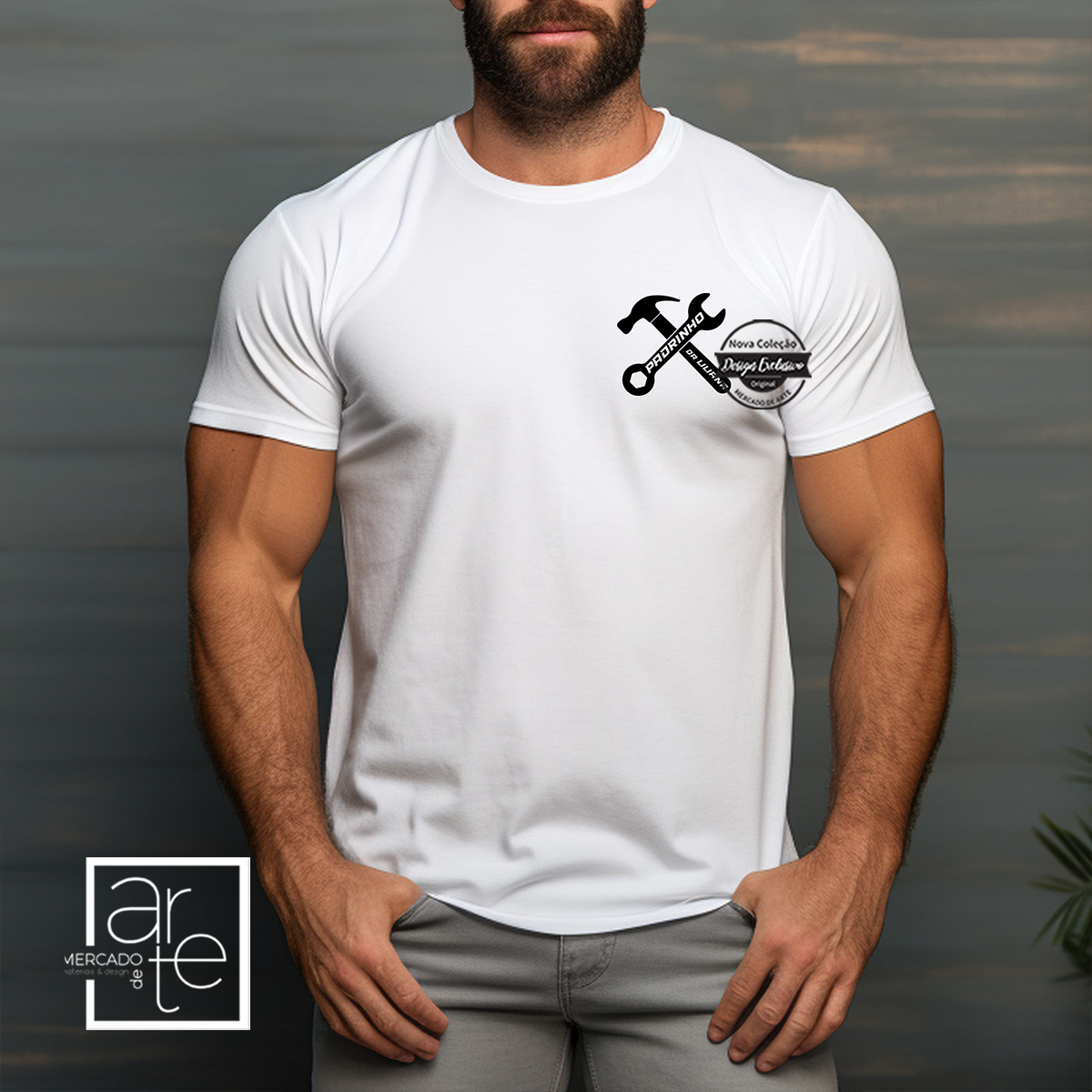 T-hirt padrinho ferramentas "Nome"