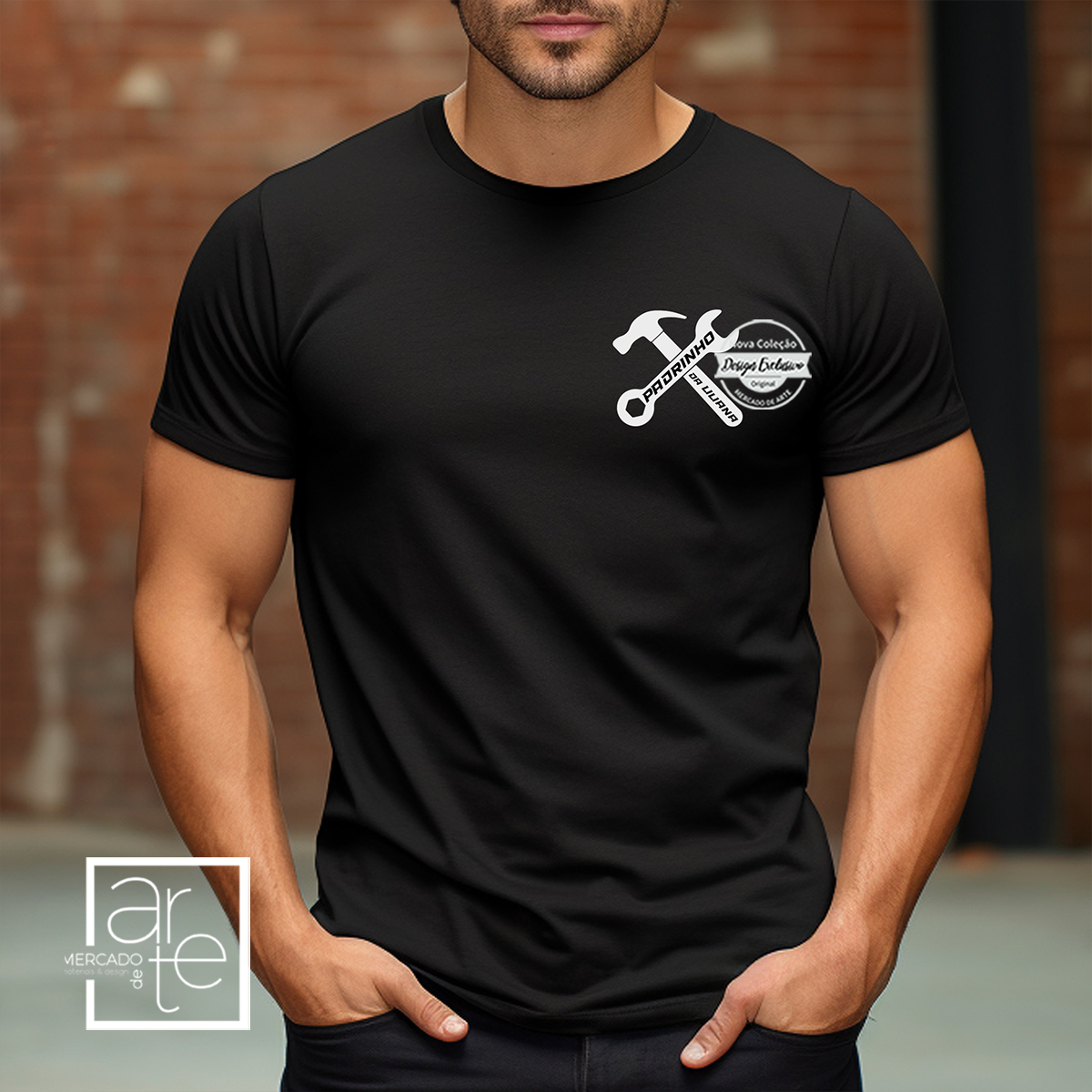 T-hirt padrinho ferramentas "Nome"