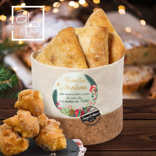 Cesto de pão "Sonhos de Natal"