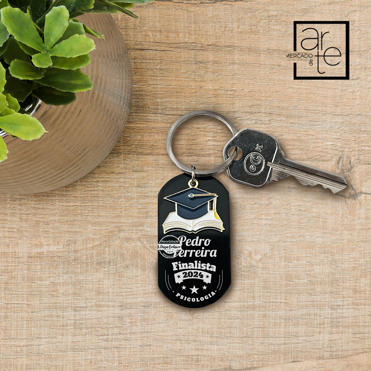 Porta-chaves chapa militar "Finalista"