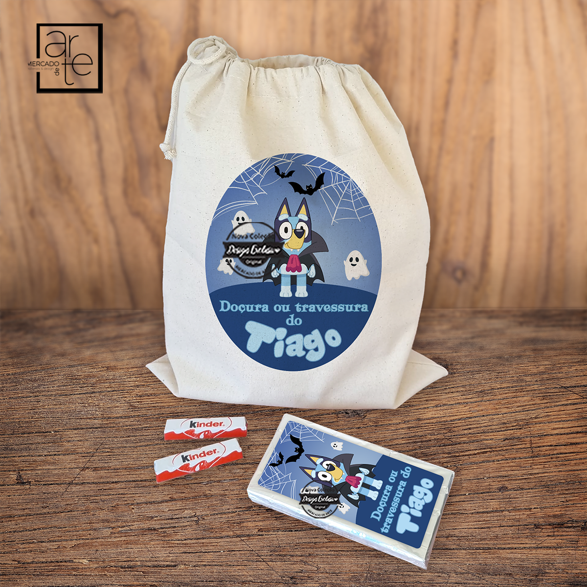Saco doce ou travessura "Bluey"