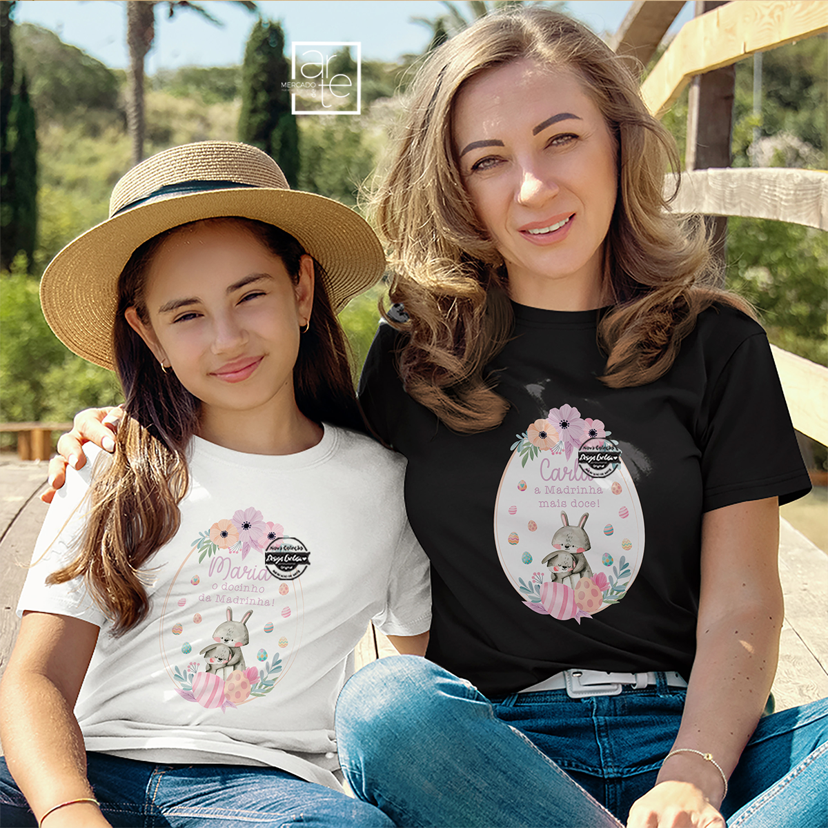 T-shirt madrinha ou afilhada "A mais doce"