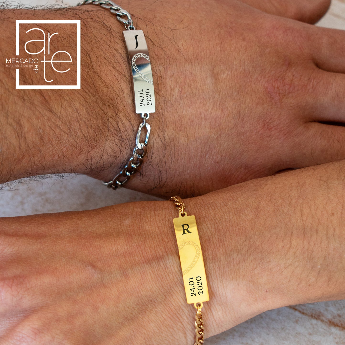 Conjunto de pulseiras " Casal"