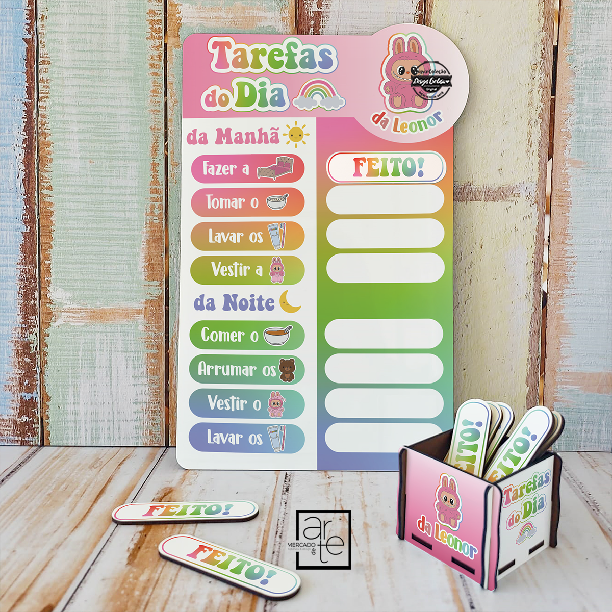 Quadro de tarefas "Labubu"