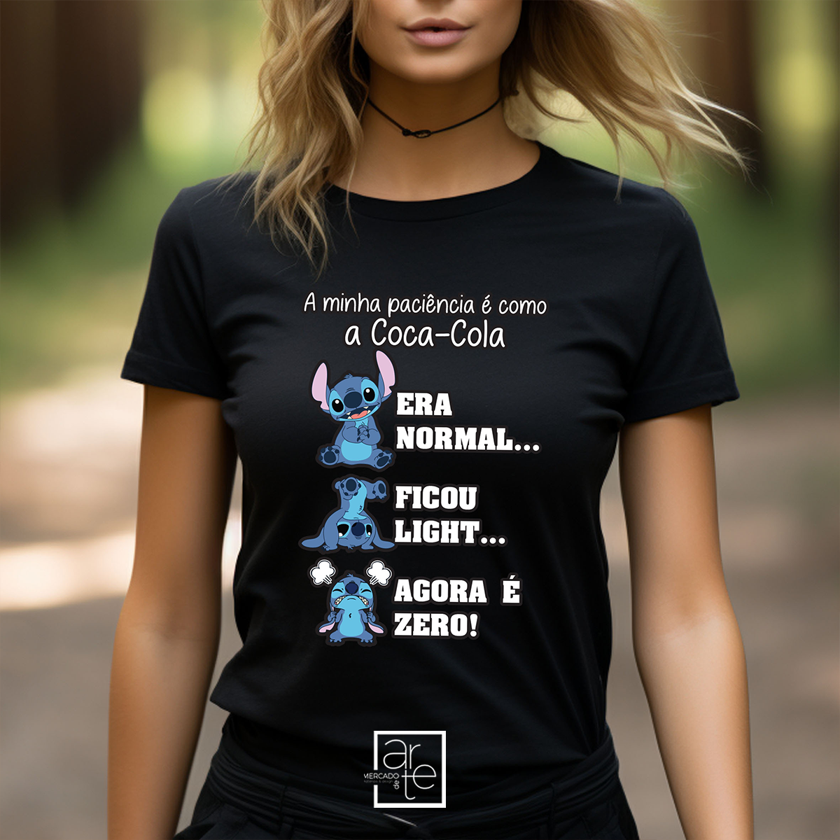 T-shirt stitch "Paciência zero"