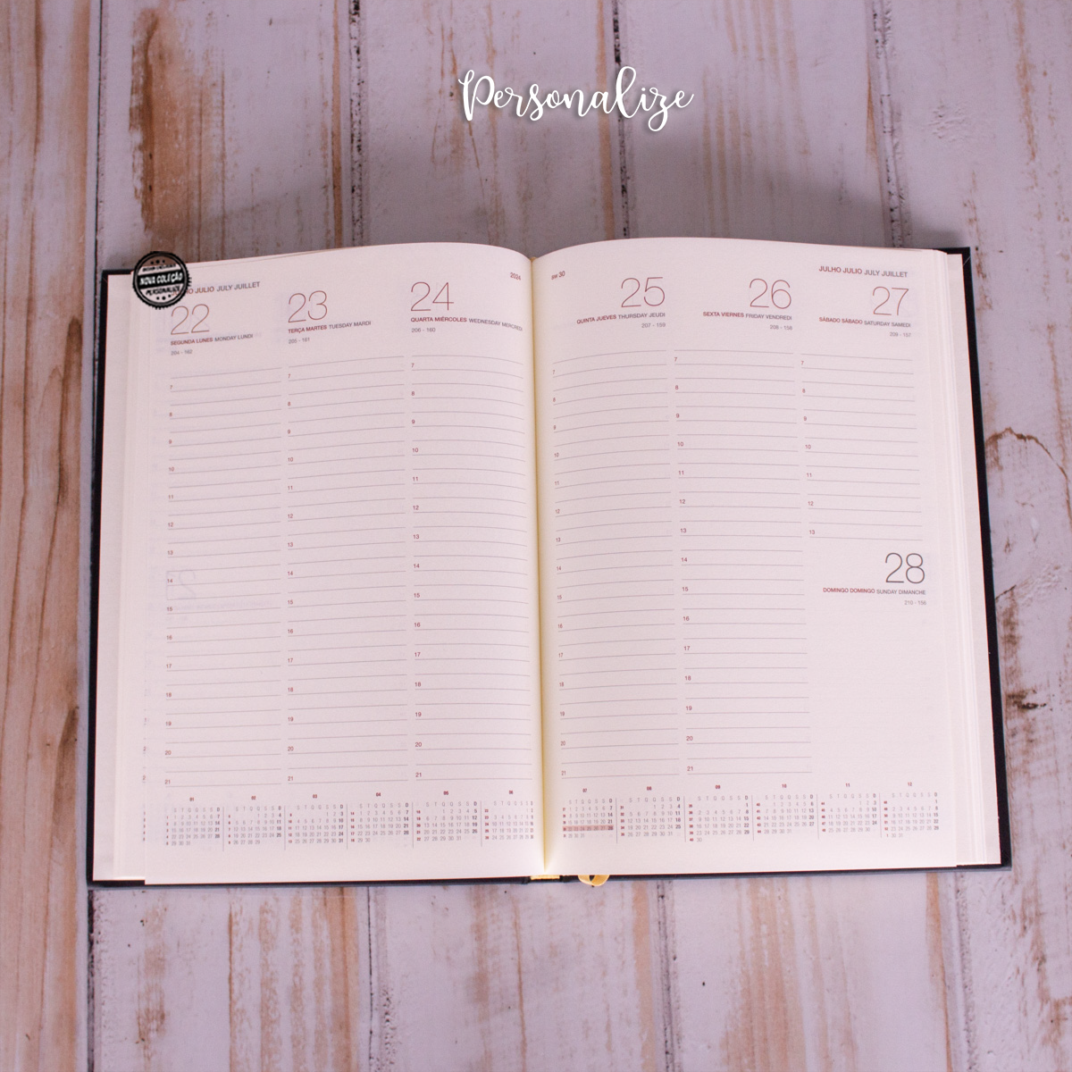 Agenda Semanal Personalizada 2027 "Floral"