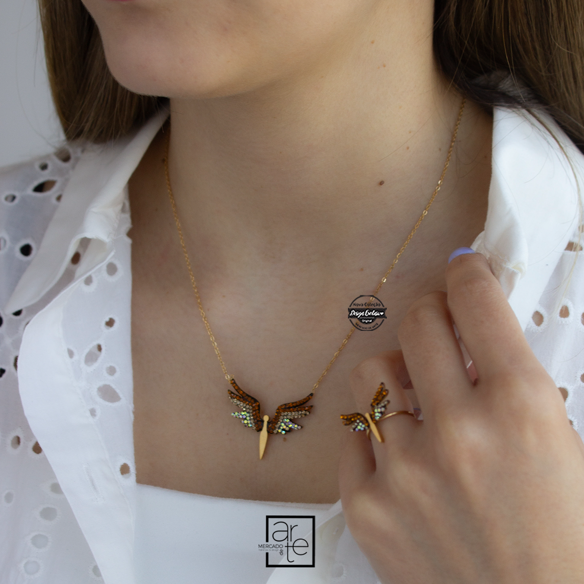 Conjunto fio e/ou anel "Fénix"