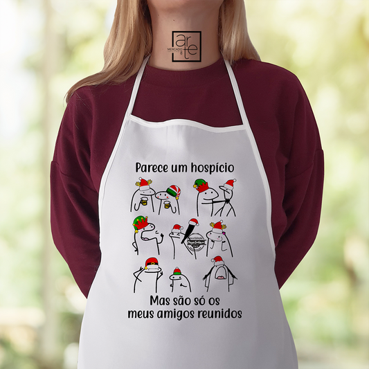 Avental flork "Amigos reunidos natal"
