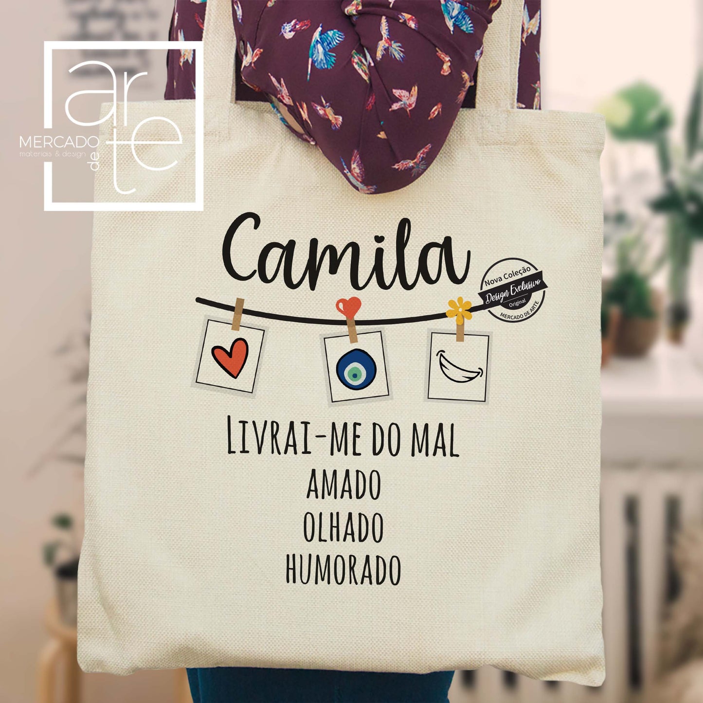 Saco " livrai me do mal amado, olhado e humorado "