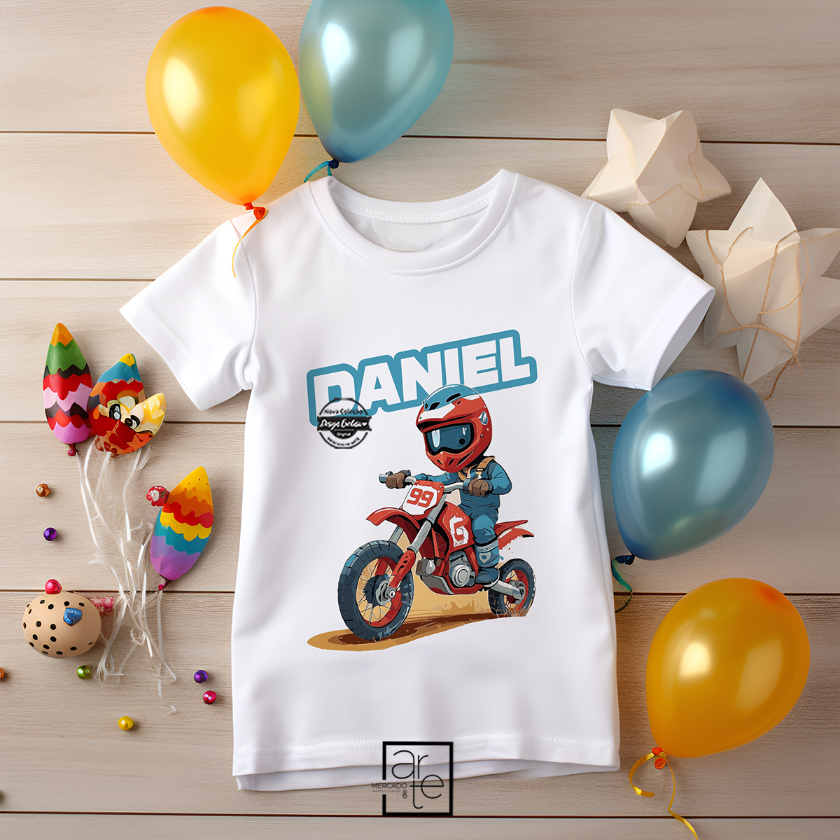 T-shirt criança Mota "Nome"