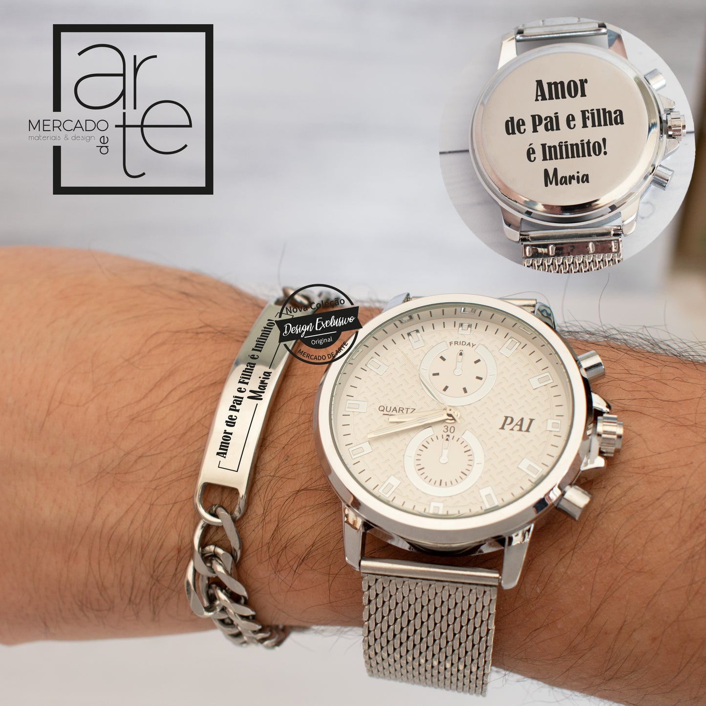 Relógio e ou pulseira " Amor de Pai "
