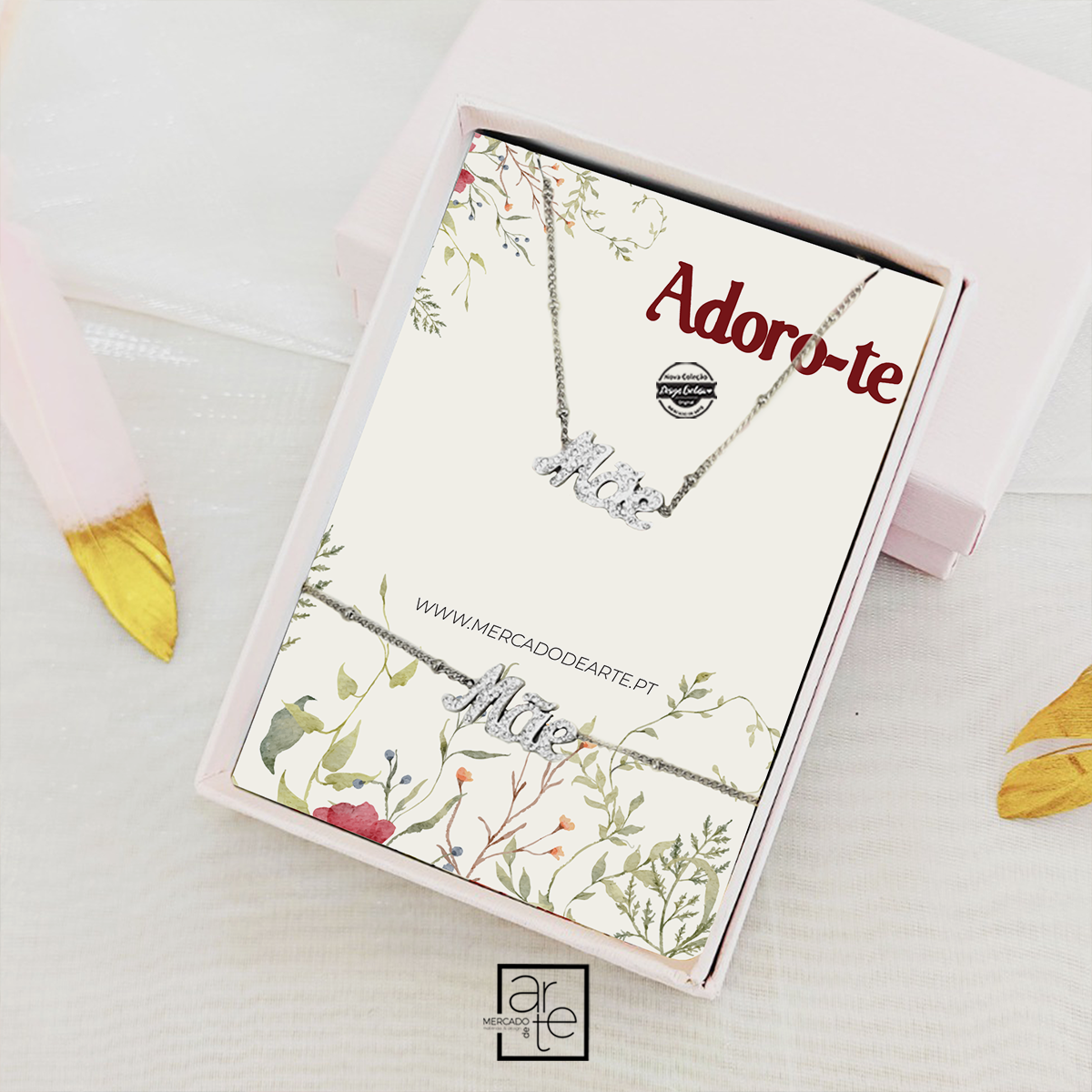 Conjunto com caixinha "Mãe"