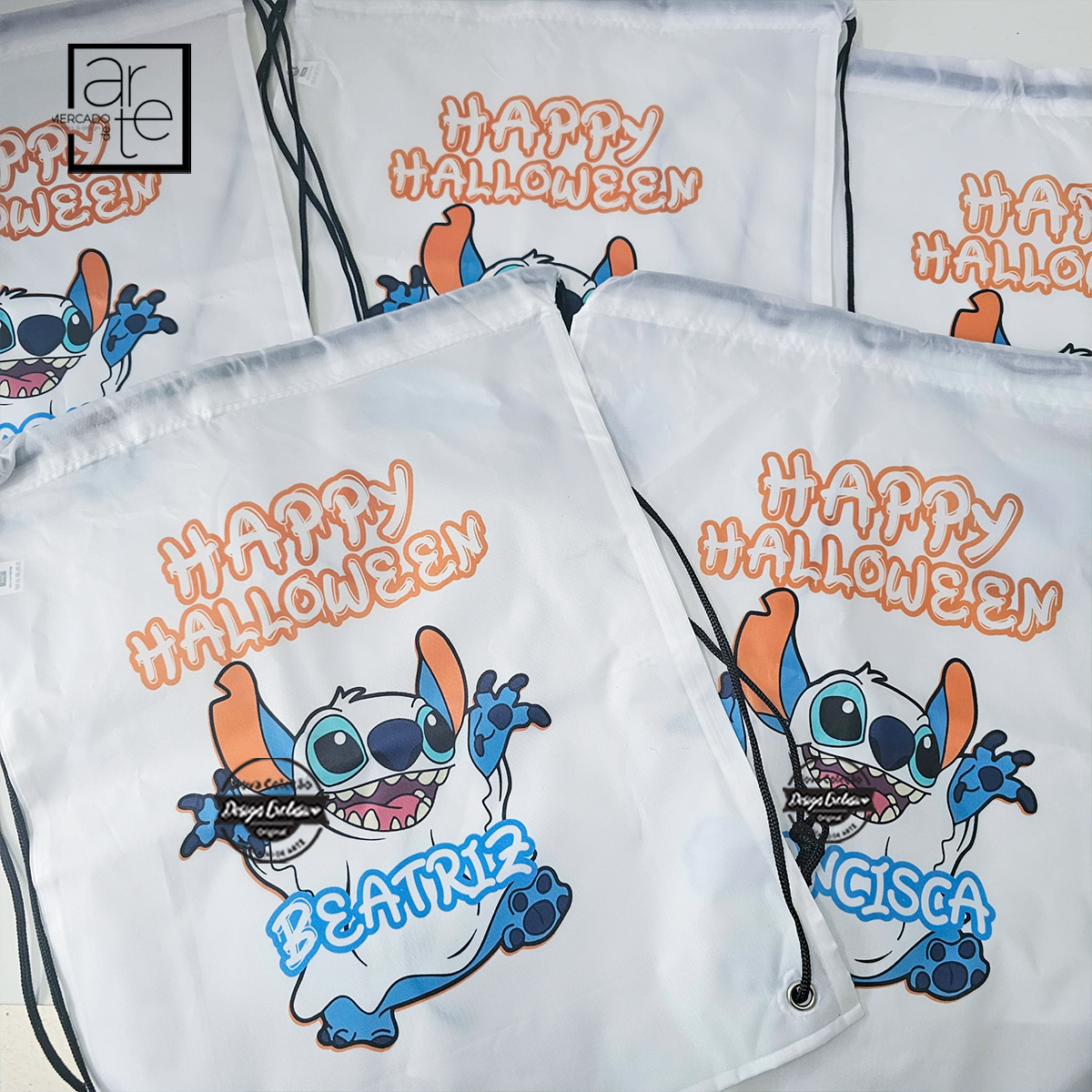 Mochila stitch "Happy Halloween"