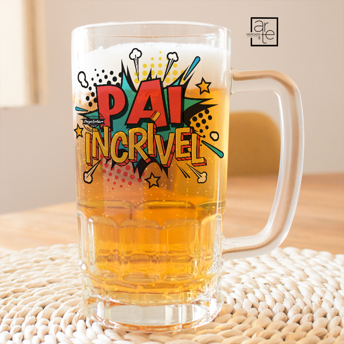 Caneca de cerveja "Pai incrível"
