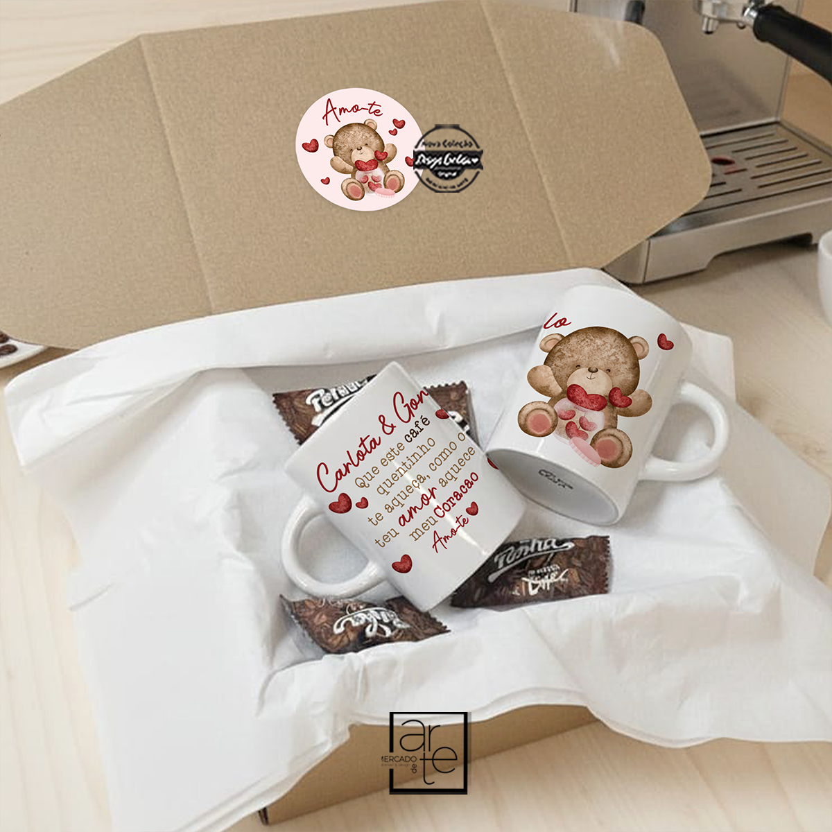 KIt namorados chávenas de café "Ursinho"