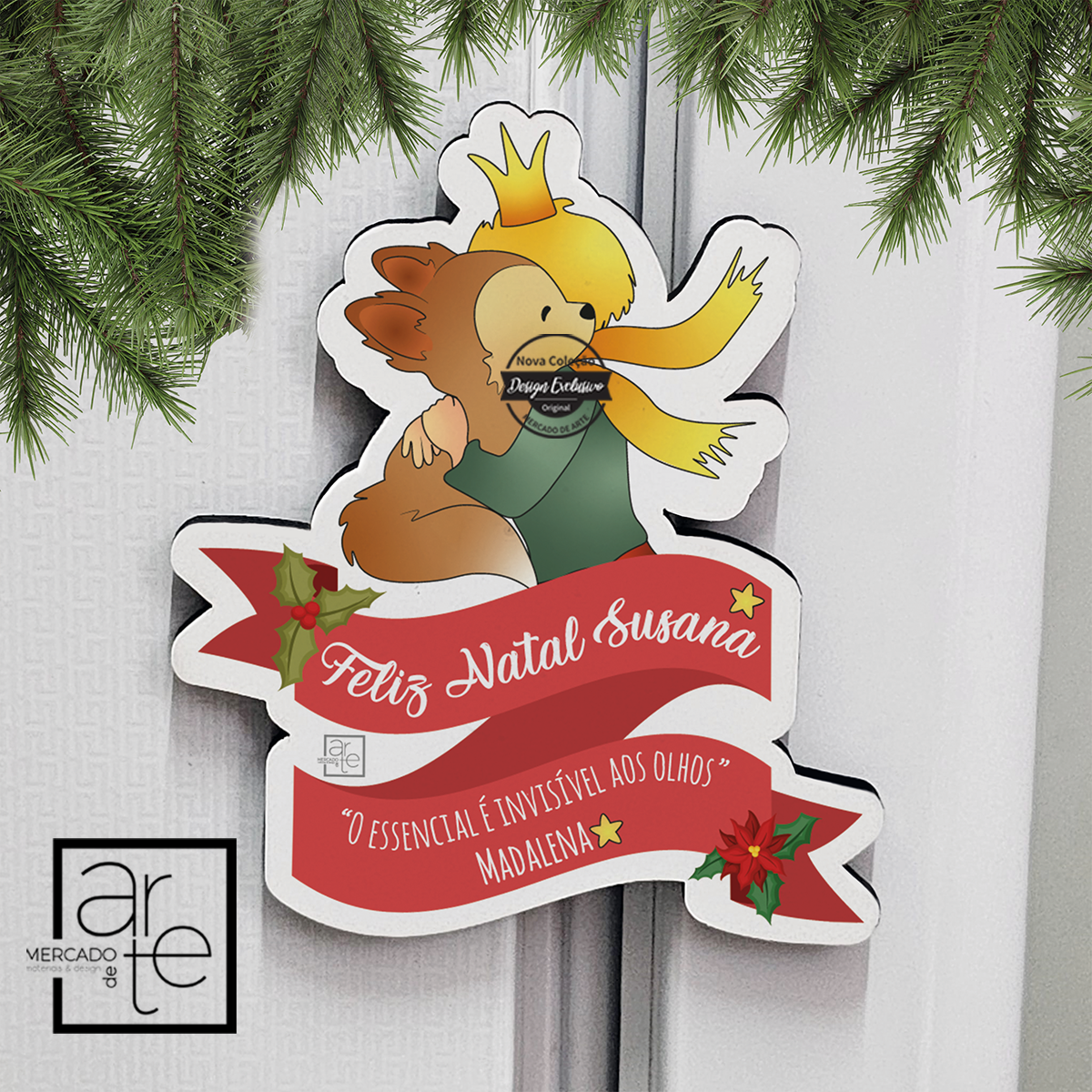 A nossa coleção do principezinho é sempre um sucesso! Comece já a preparar o seu Natal com a lembranças mais amorosas e económicas. Personalize com a frase que desejar.