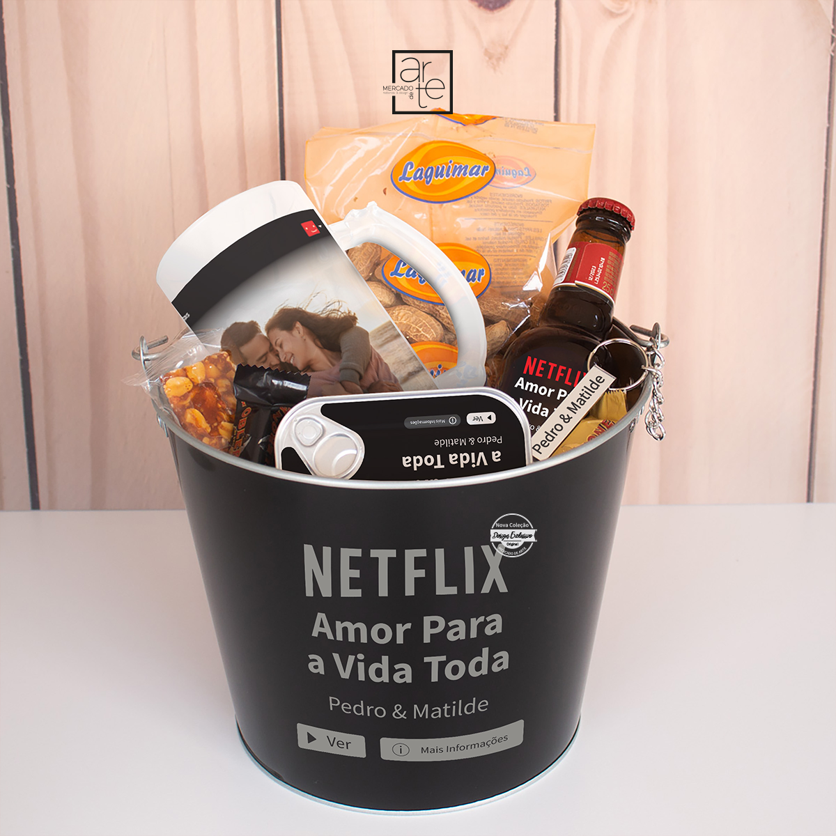 Kit balde namorados "Netflix"