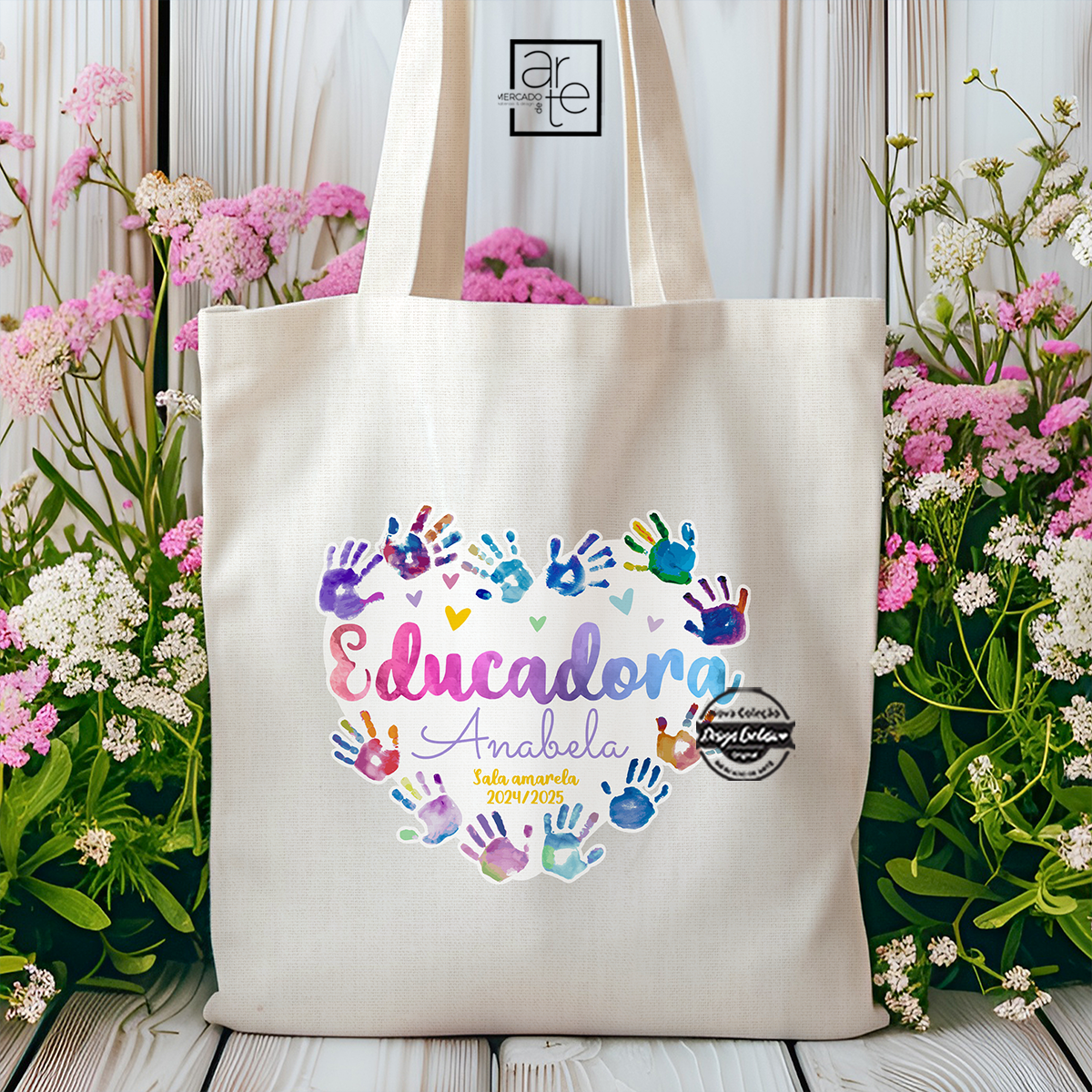 Saco mãozinhas "Educadora"