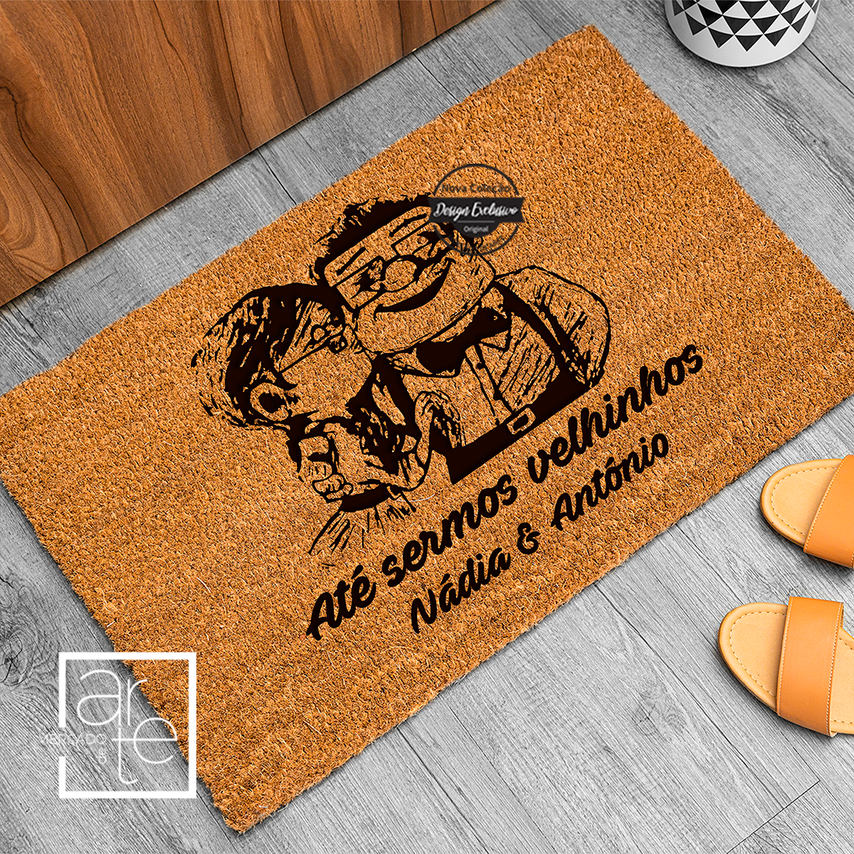 Tapete de entrada "Até sermos velhinhos"