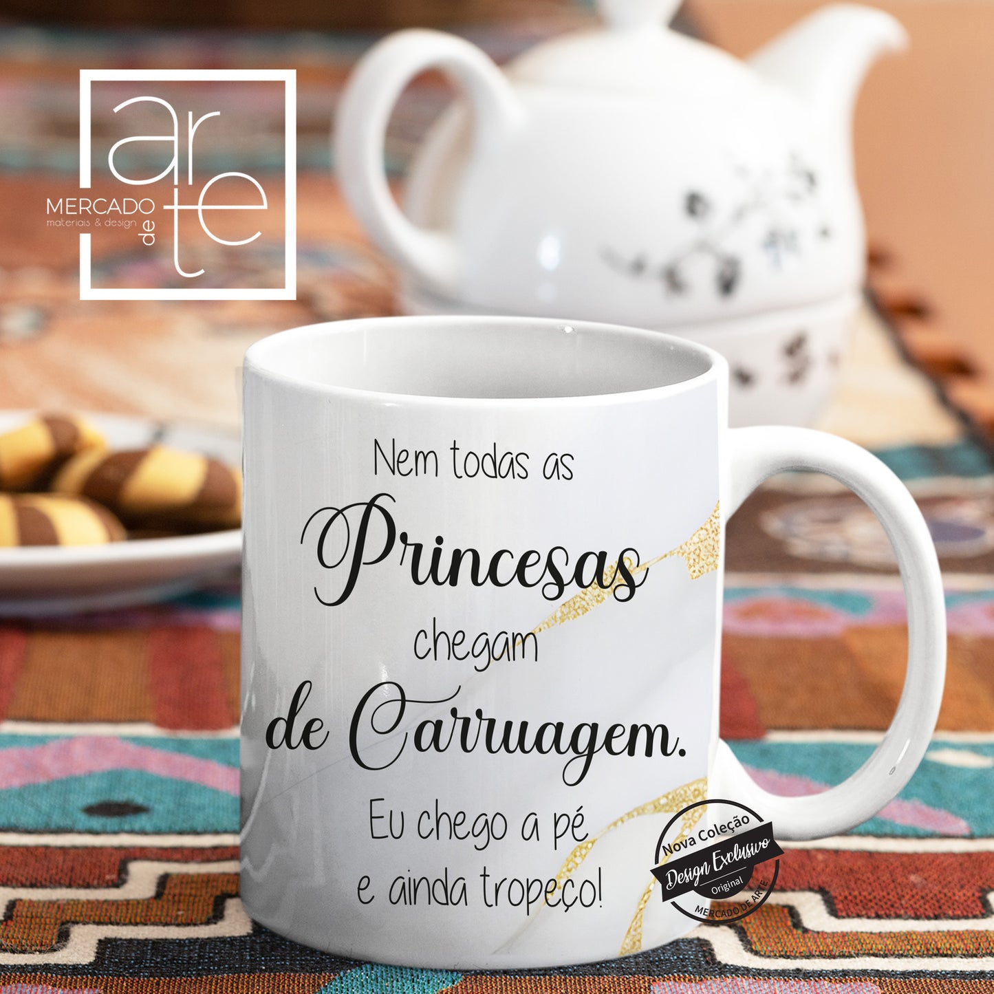 Caneca " Nem todas as Princesas chegam de carruagem "