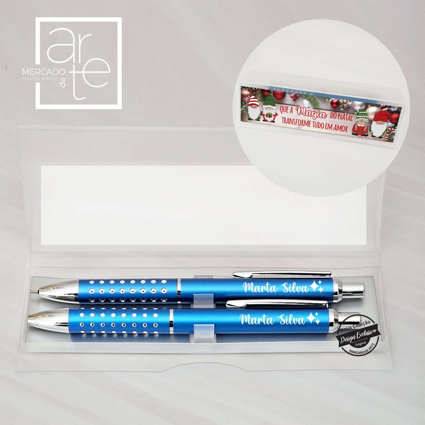 Conjunto de caneta + lapiseira " Magia do Natal "