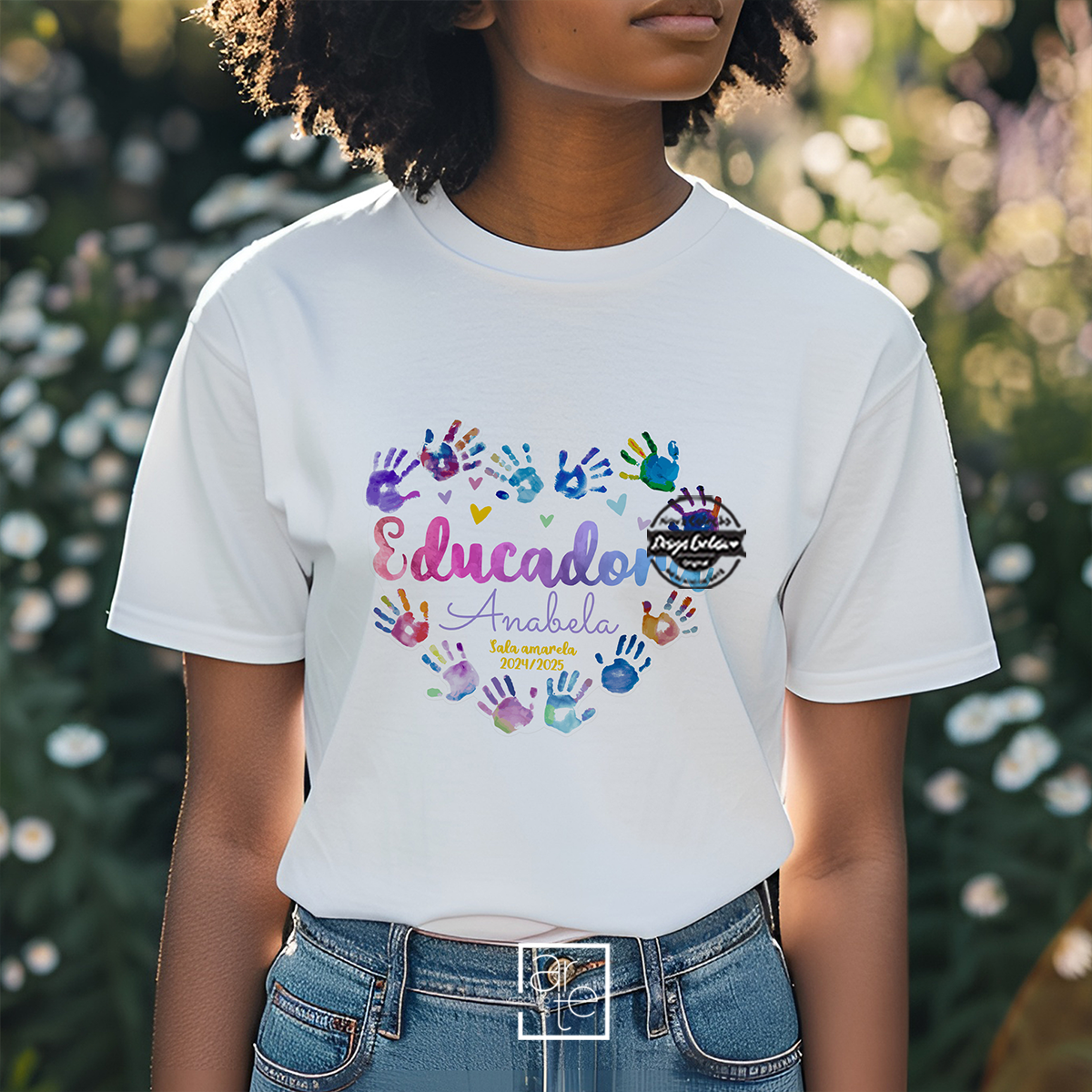 T-shirt mãozinhas "Educadora"