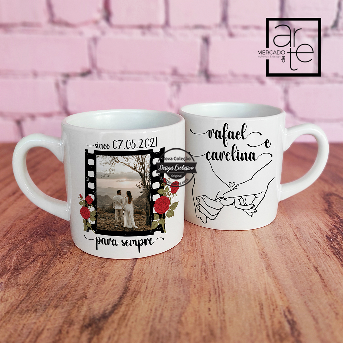 Novidade! Caneca com fotografia pinky promise "Desde...". O presente ideal para adaptar a sua fotografia preferida. Personalize como desejar . REF: MA-NAM427 Material Cerâmica. Capacidade 350ml.