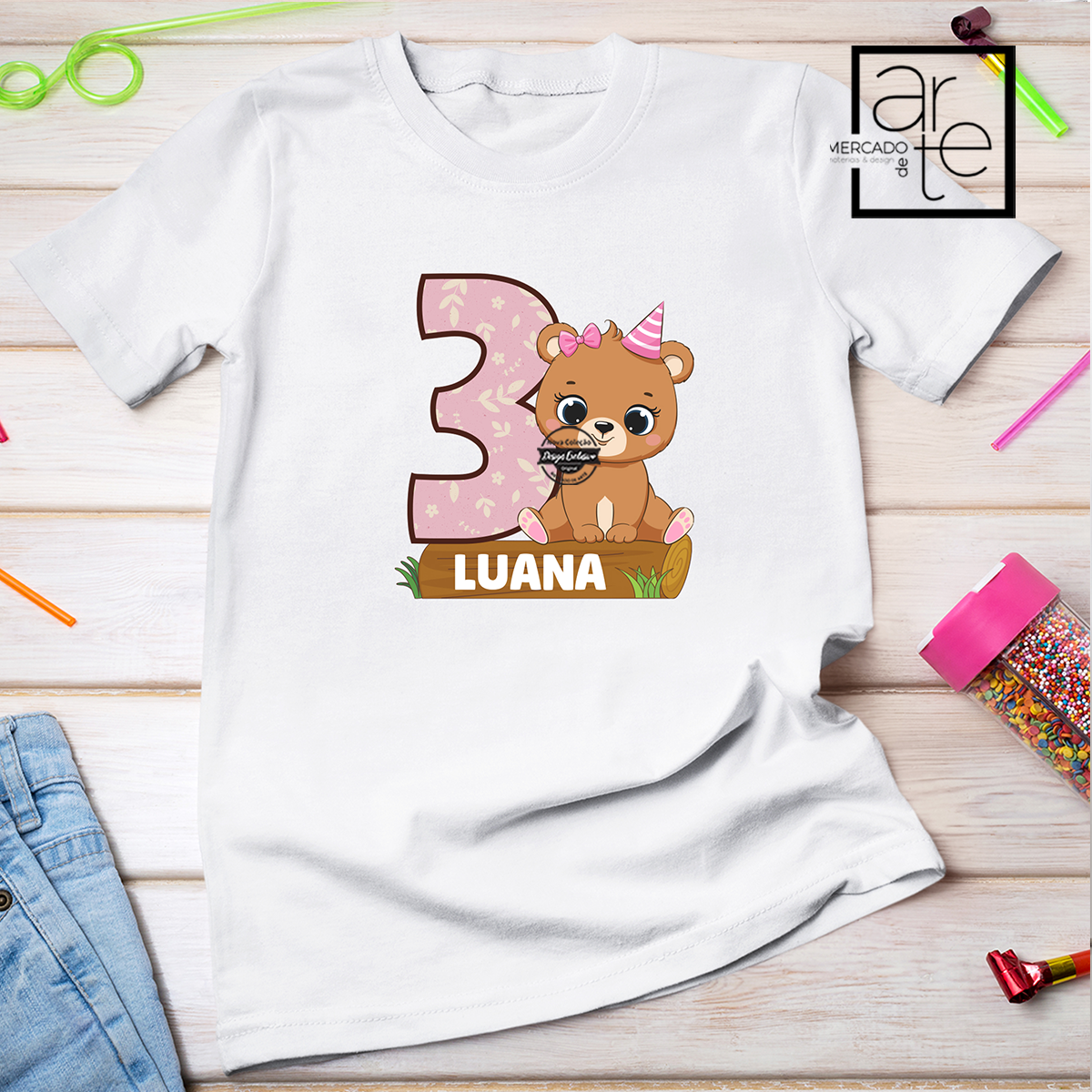 T-shirt aniversário "Animais"