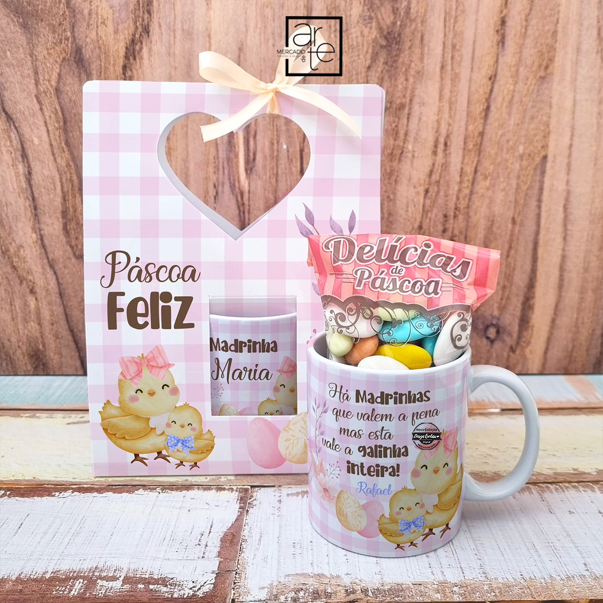 Caneca com caixa "Há madrinhas que valem a pena..."