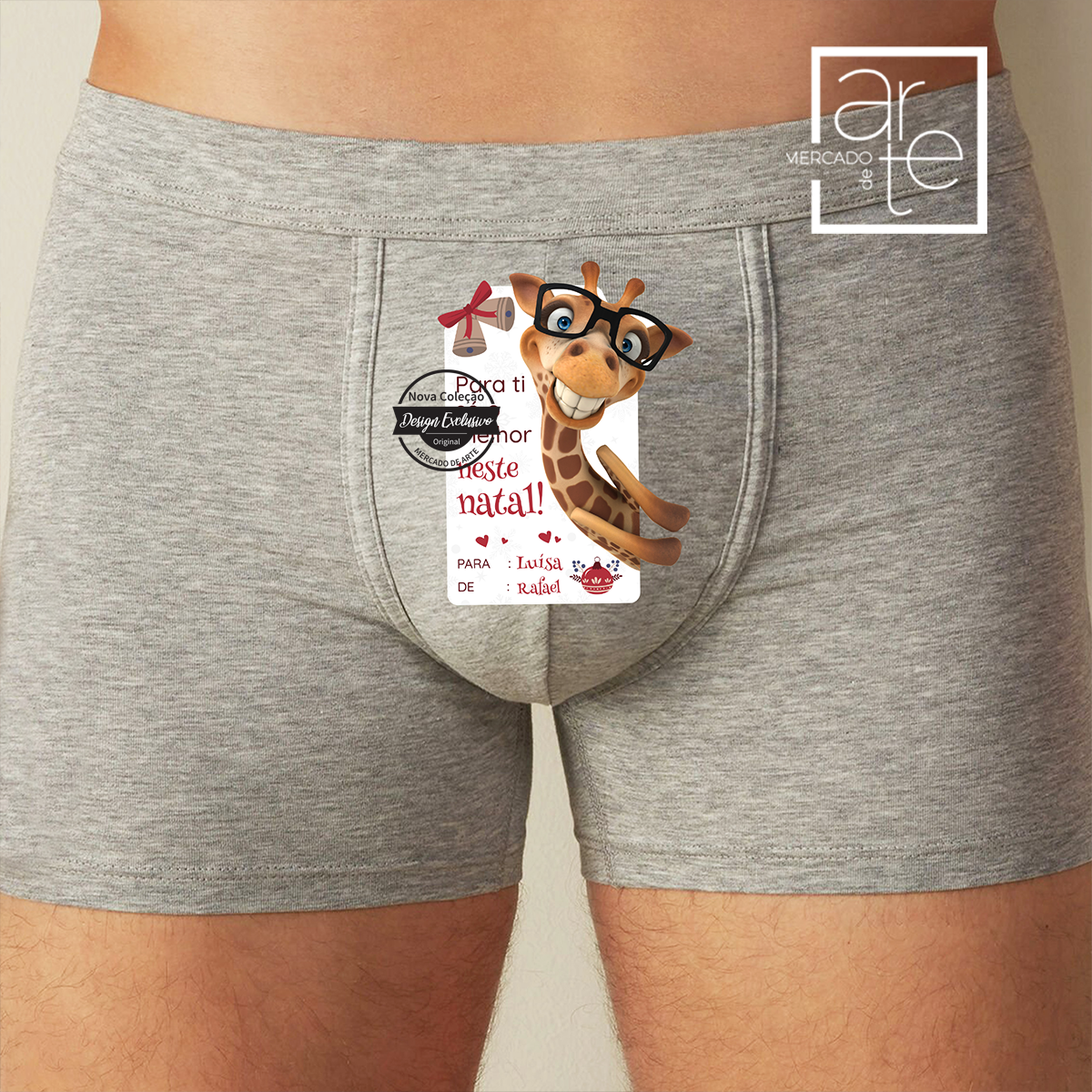 Conjunto boxer e/ou meias "Para ti só o melhor este Natal"