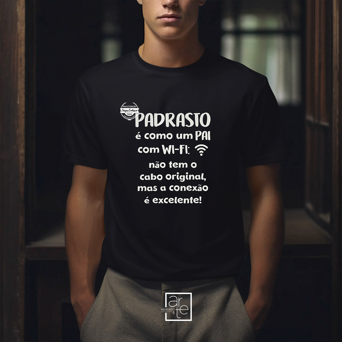 T-shirt "Padrasto Wi-Fi"
