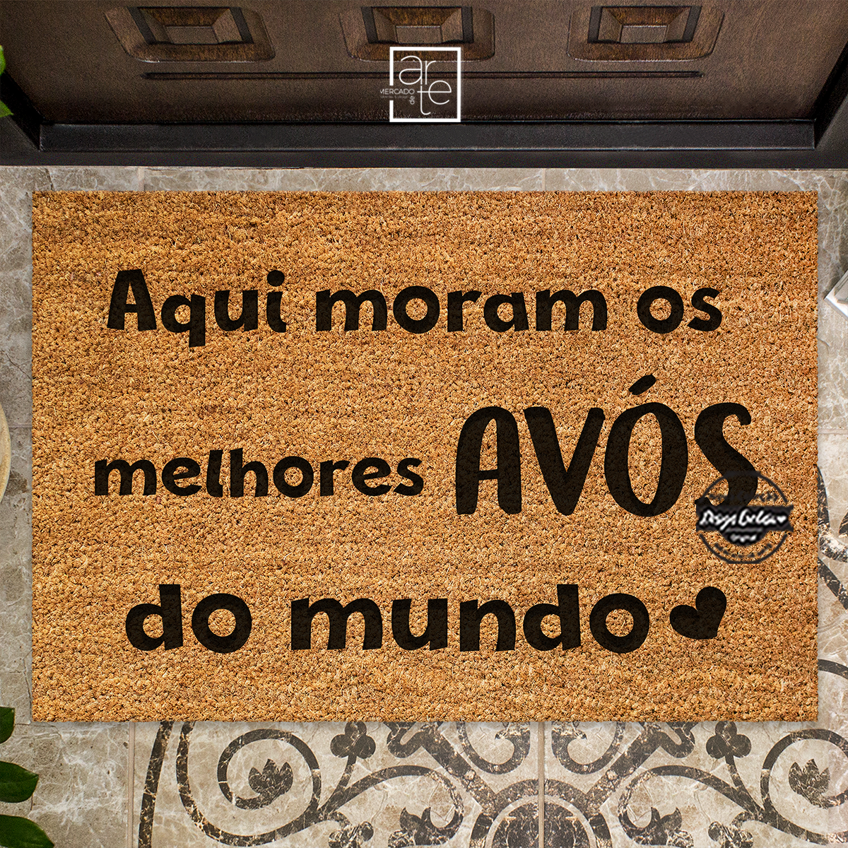 Tapete de entrada "Aqui moram os melhores avós..."