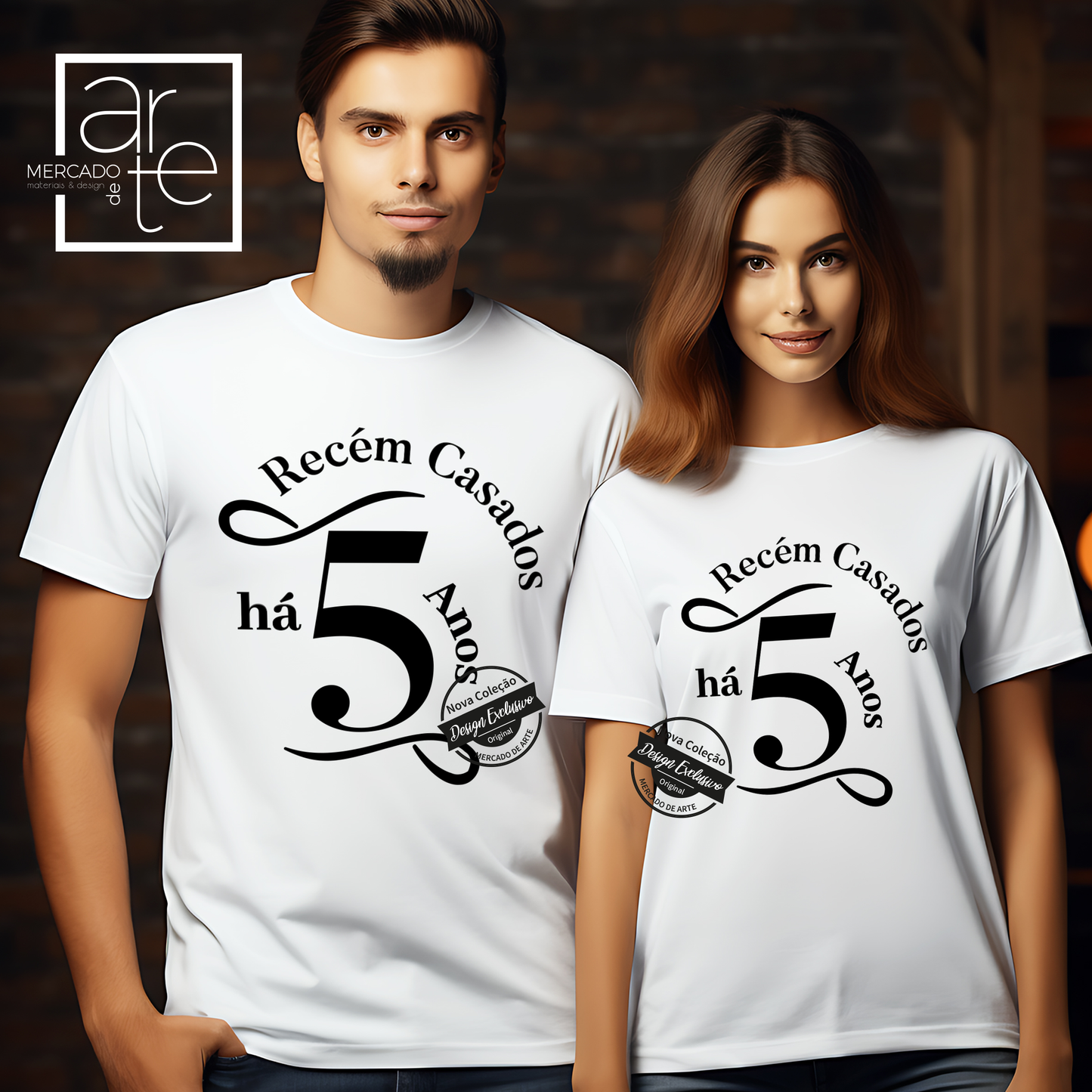 T-shirt namorados "Recém Casados"
