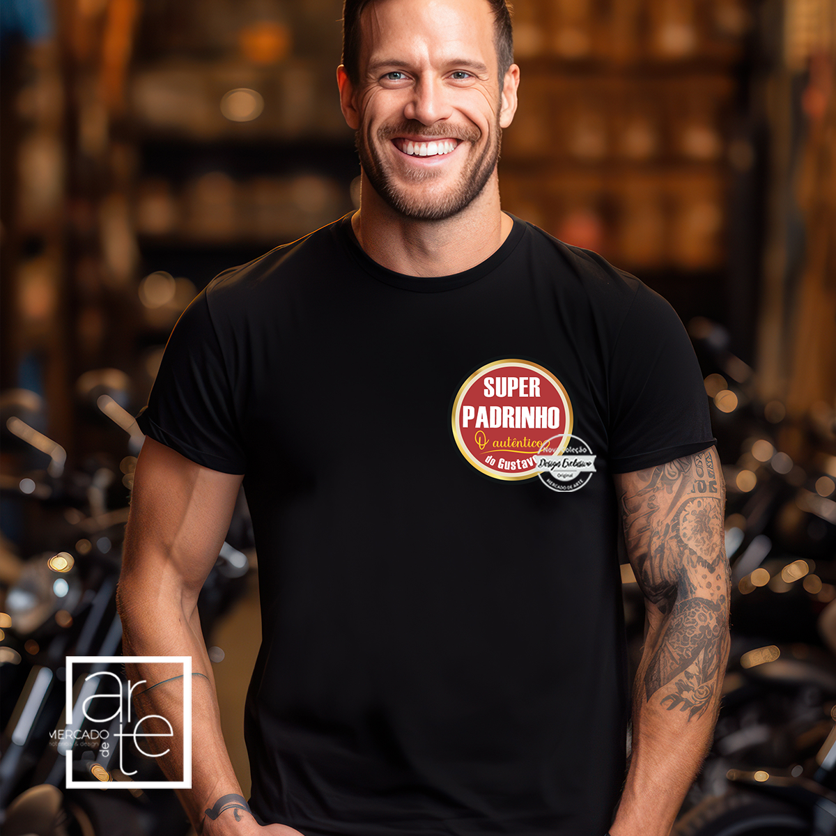 T-shirt super padrinho "O autêntico"