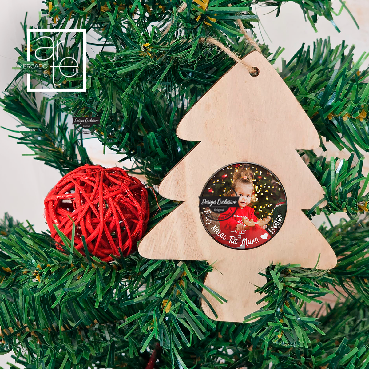 Pendente árvore de Natal " Feliz Natal "