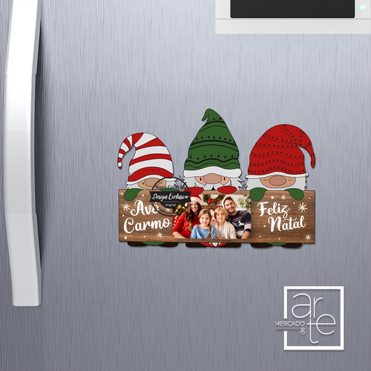 Iman gnomos "Feliz Natal"