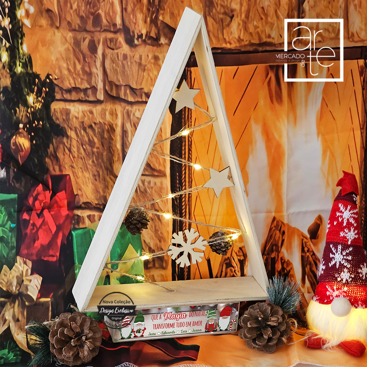 Árvore de natal com leds "Magia do Natal"