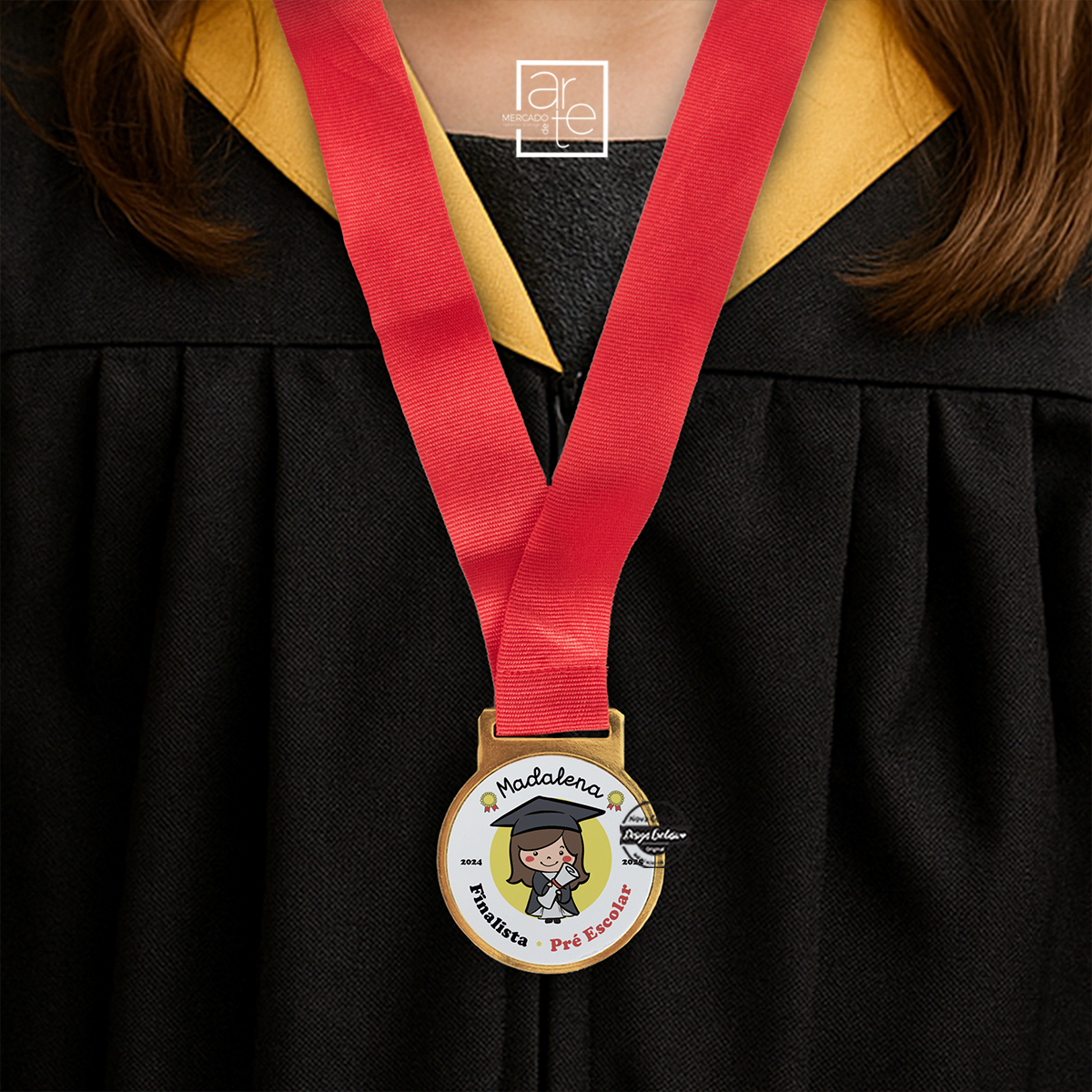 Fita com medalha de ouro "Finalista"