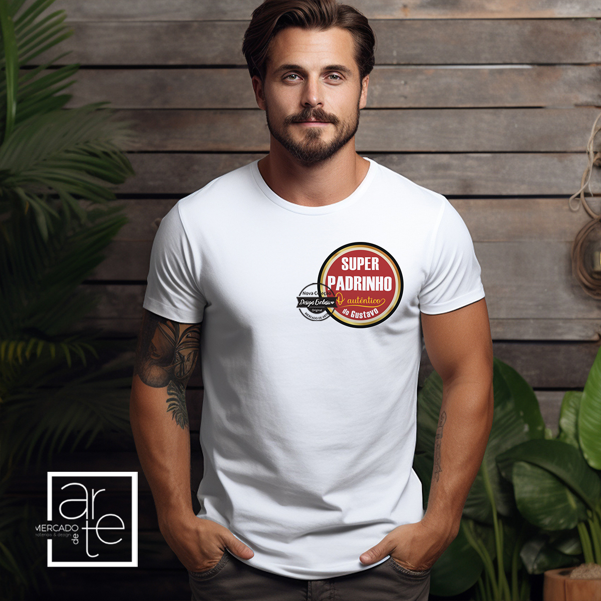 T-shirt super padrinho "O autêntico"