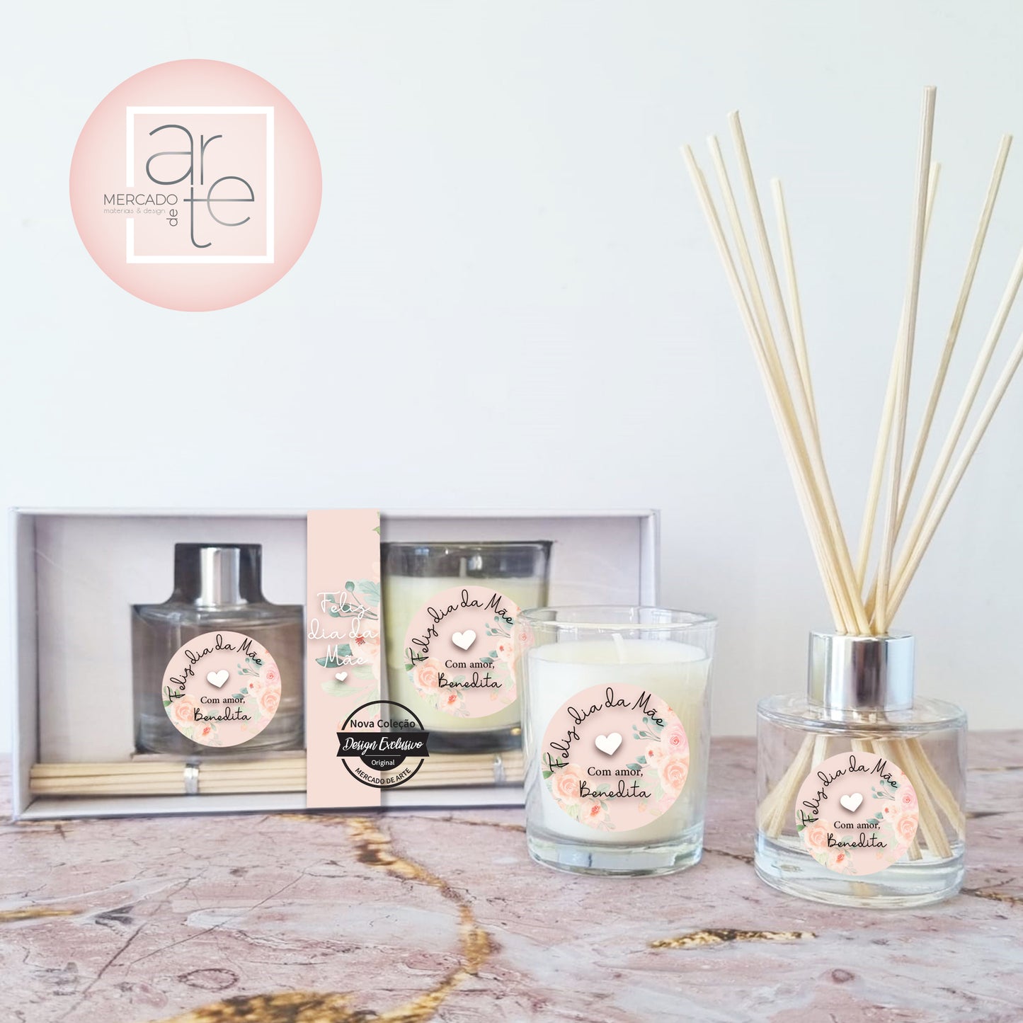 Conjunto mikado " Feliz dia da Mãe"