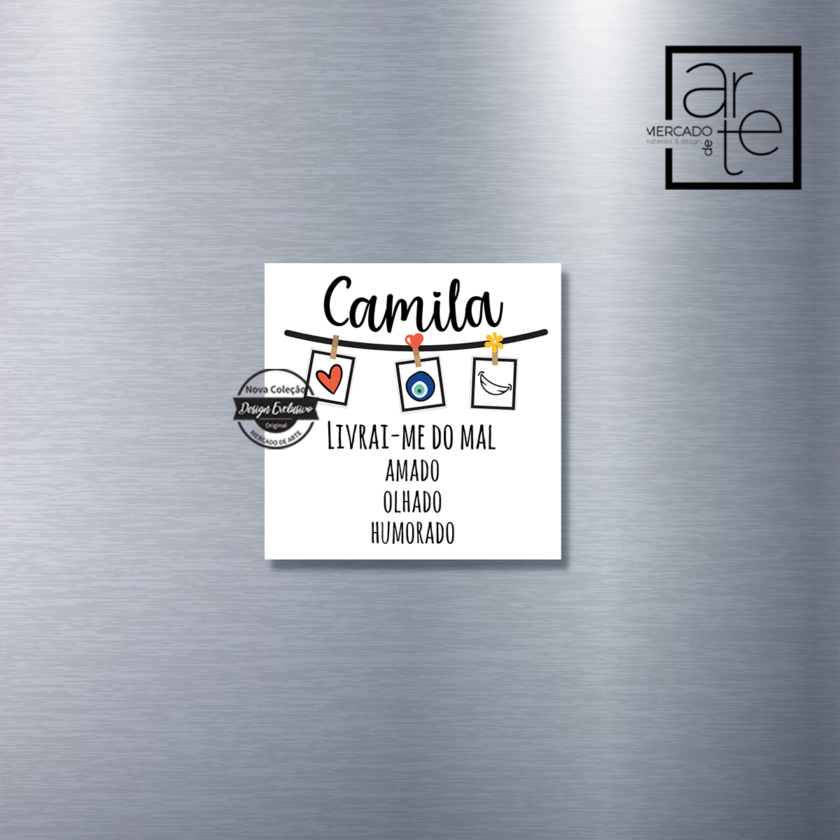 Novidade! Faça os seus conjuntos com as suas coleções preferidas! Íman madeira "Livrai-me do mal...". Personalize com a frase que desejar. Pode personalizar com a frase que desejar ou aproveitando a nossa sugestão escrevendo no campo de texto : igual à imagem + nome a gravar. REF:MA-AMI085 Material Madeira. Medida 7x7cm.