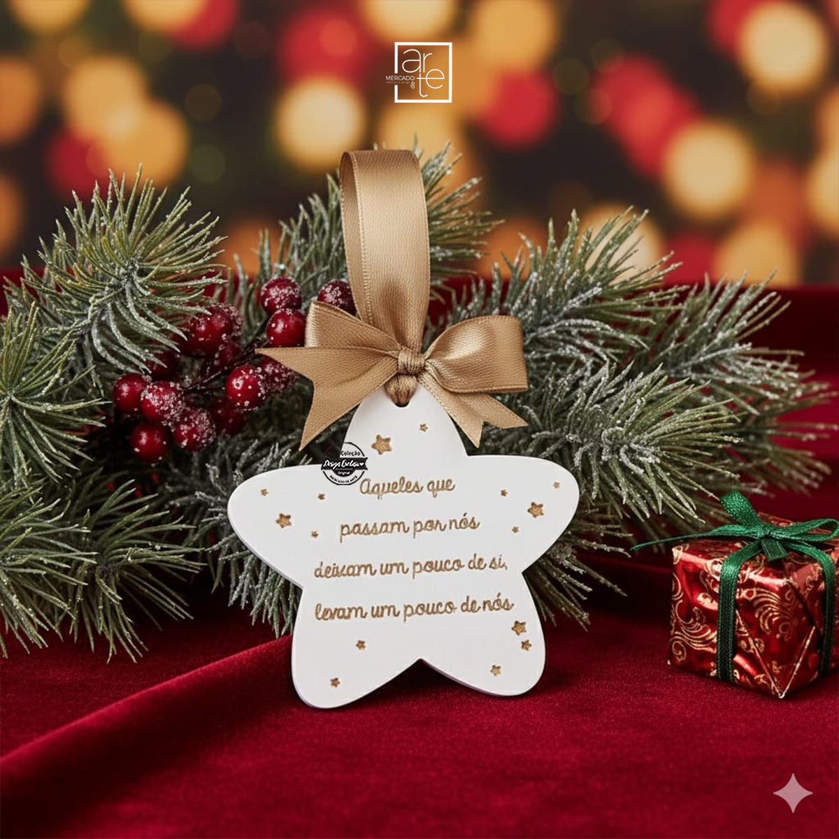 Estrela em gesso perfumado "Aqueles que passam por nós..." - EXPRESSO