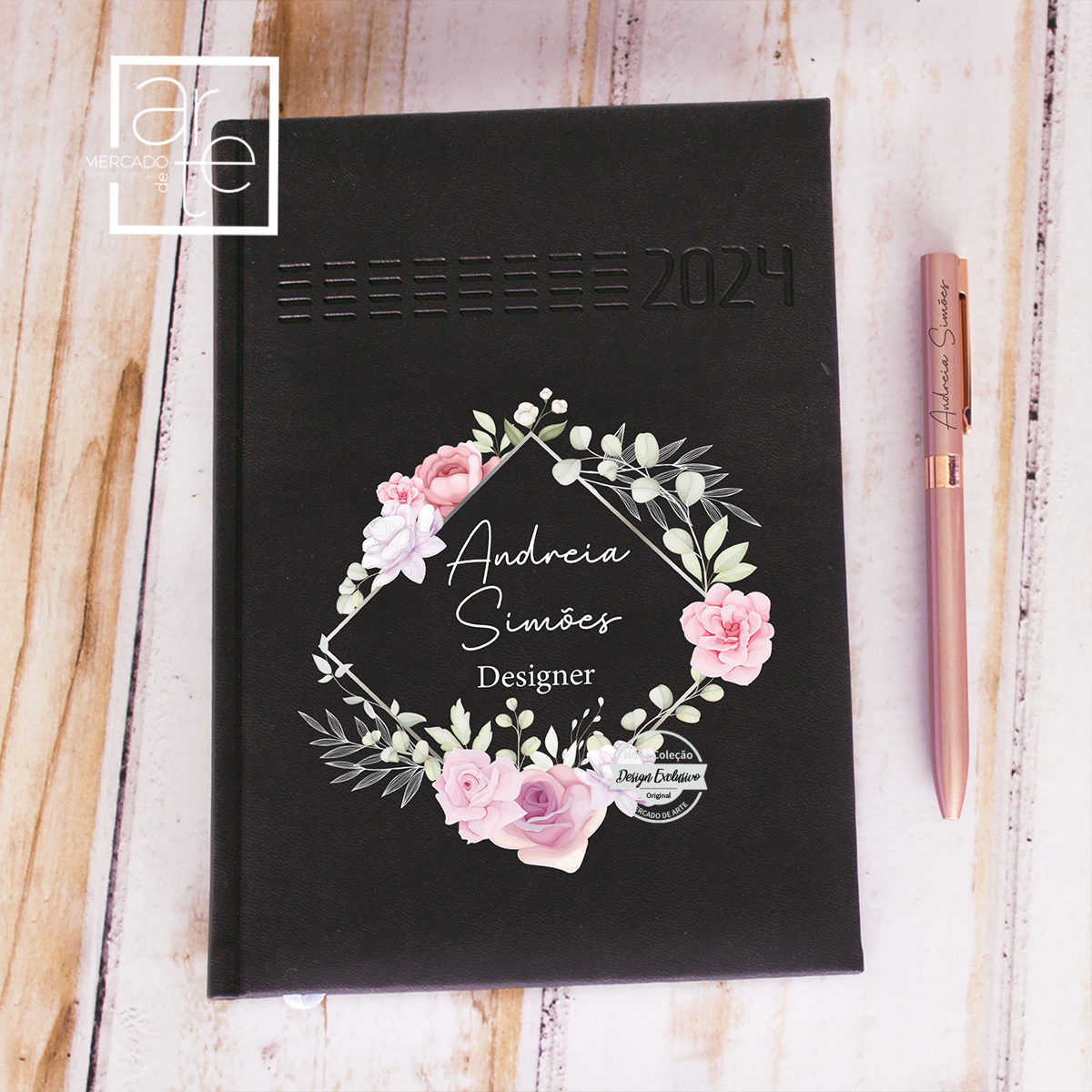Agenda semanal floral "Profissões"