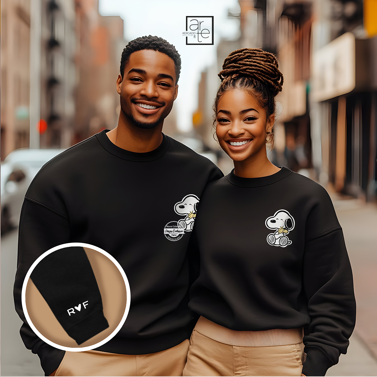 Sweat namorados "Snoopy"