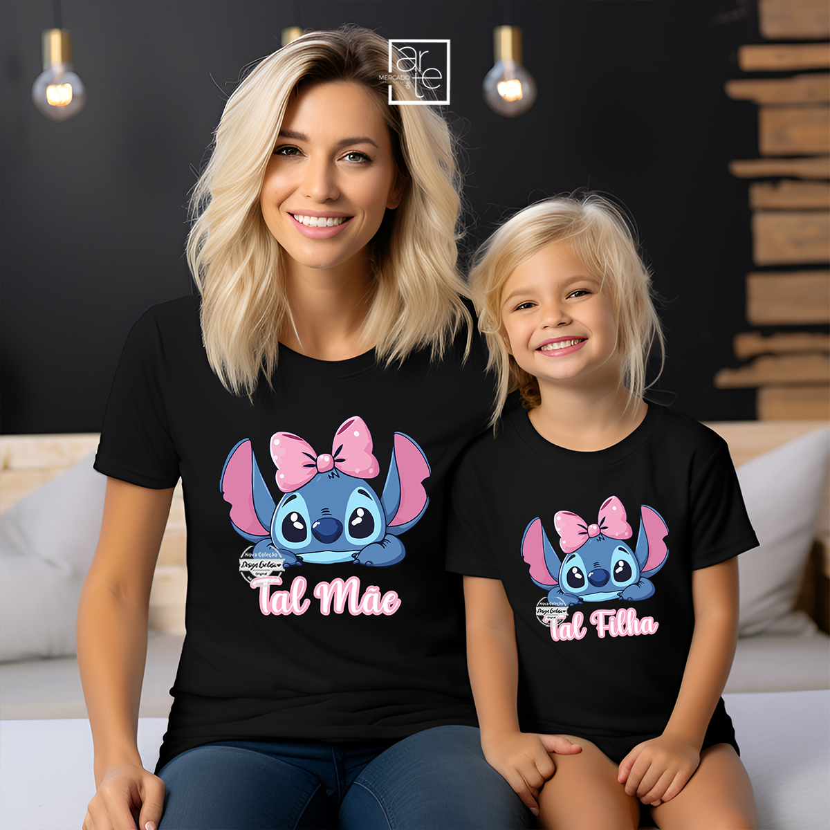 T-shirt ou sweat Stitch "Tal mãe/ Tal filha"