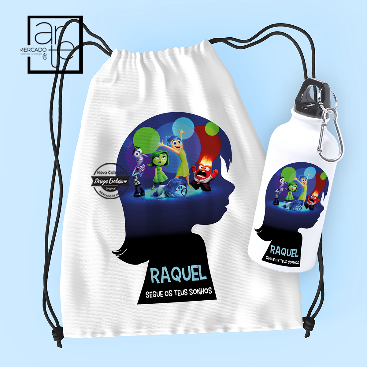 Mochila e/ou garrafa "Divertidamente"