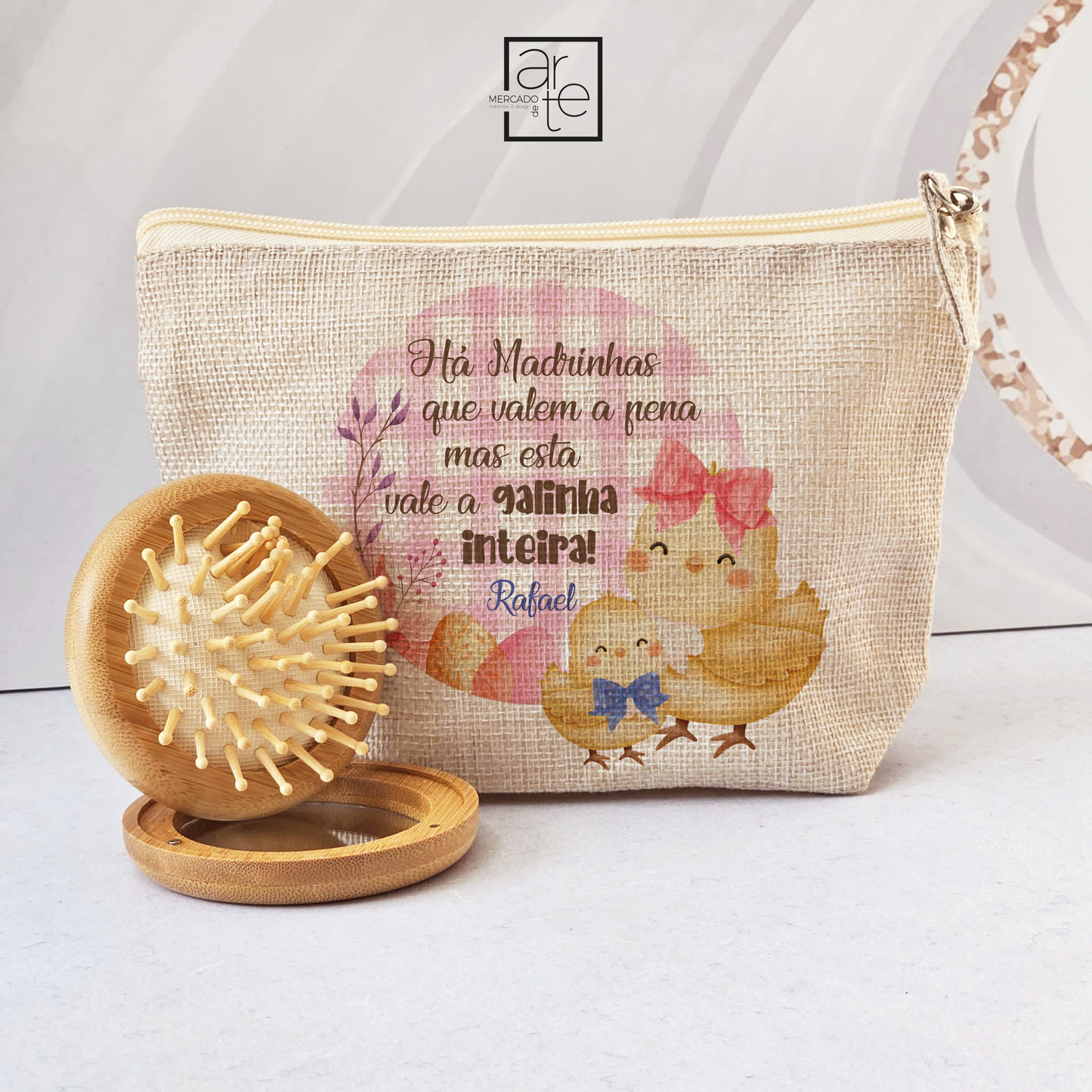 Bolsa c/ escova "Há madrinhas que valem a pena..."