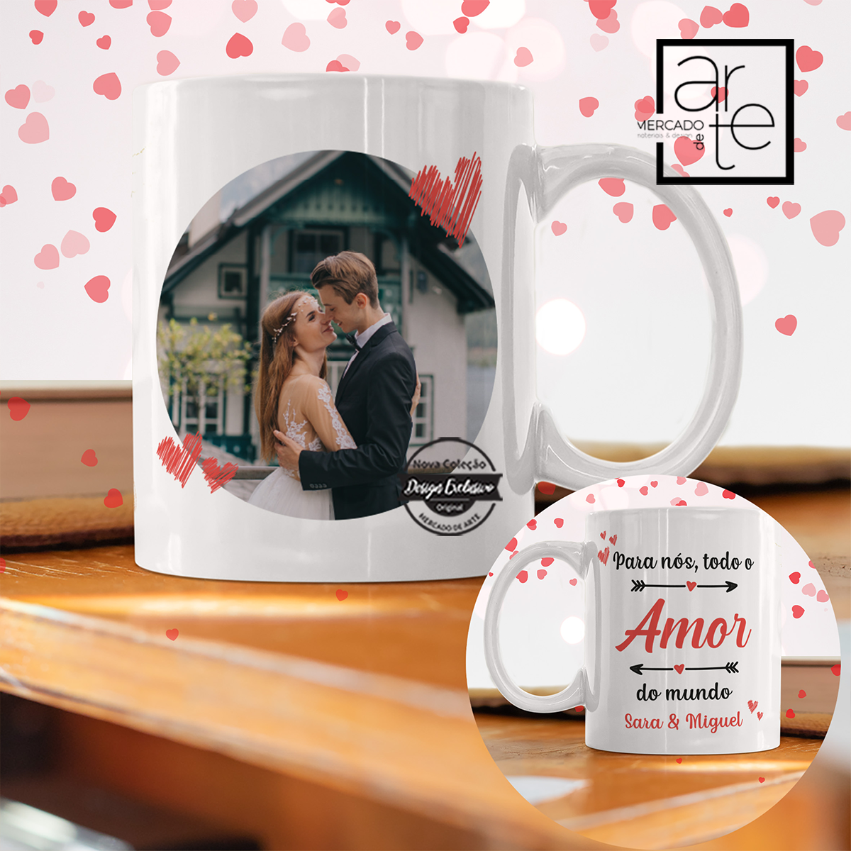 Caneca fotografia "Para nós todo o amor do Mundo"